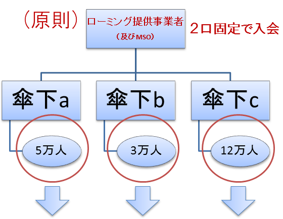 MSO・ローミング提供事業者の扱い1